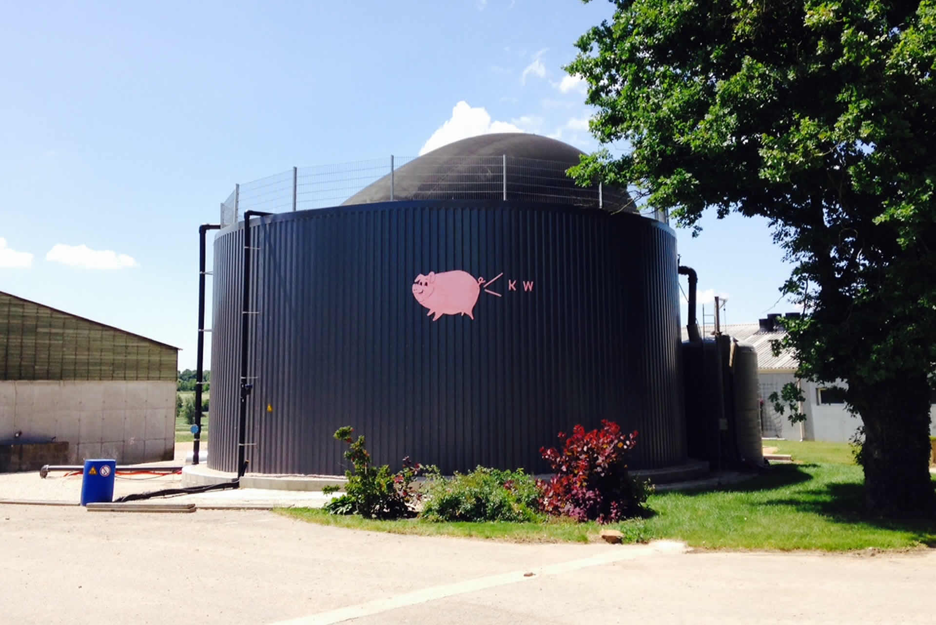 Bert biogas plant on a pig farm